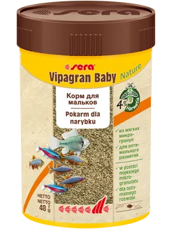 Корм для мальков в гранулах VIPAGRAN BABY, 100 мл