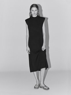 Черное Платье В Горох Massimo Dutti