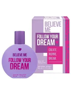 Туалетная вода кокос духи Believe Me Follow Your Dream 50мл