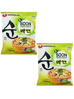 Лапша Nongshim Сун Веги овощная, 2 шт. по 112 г