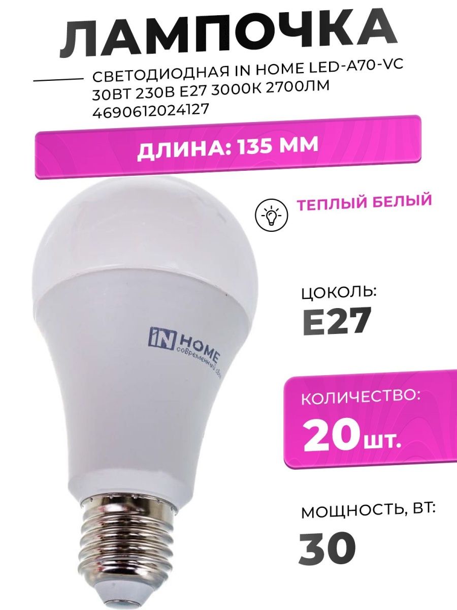 Лампа in home led