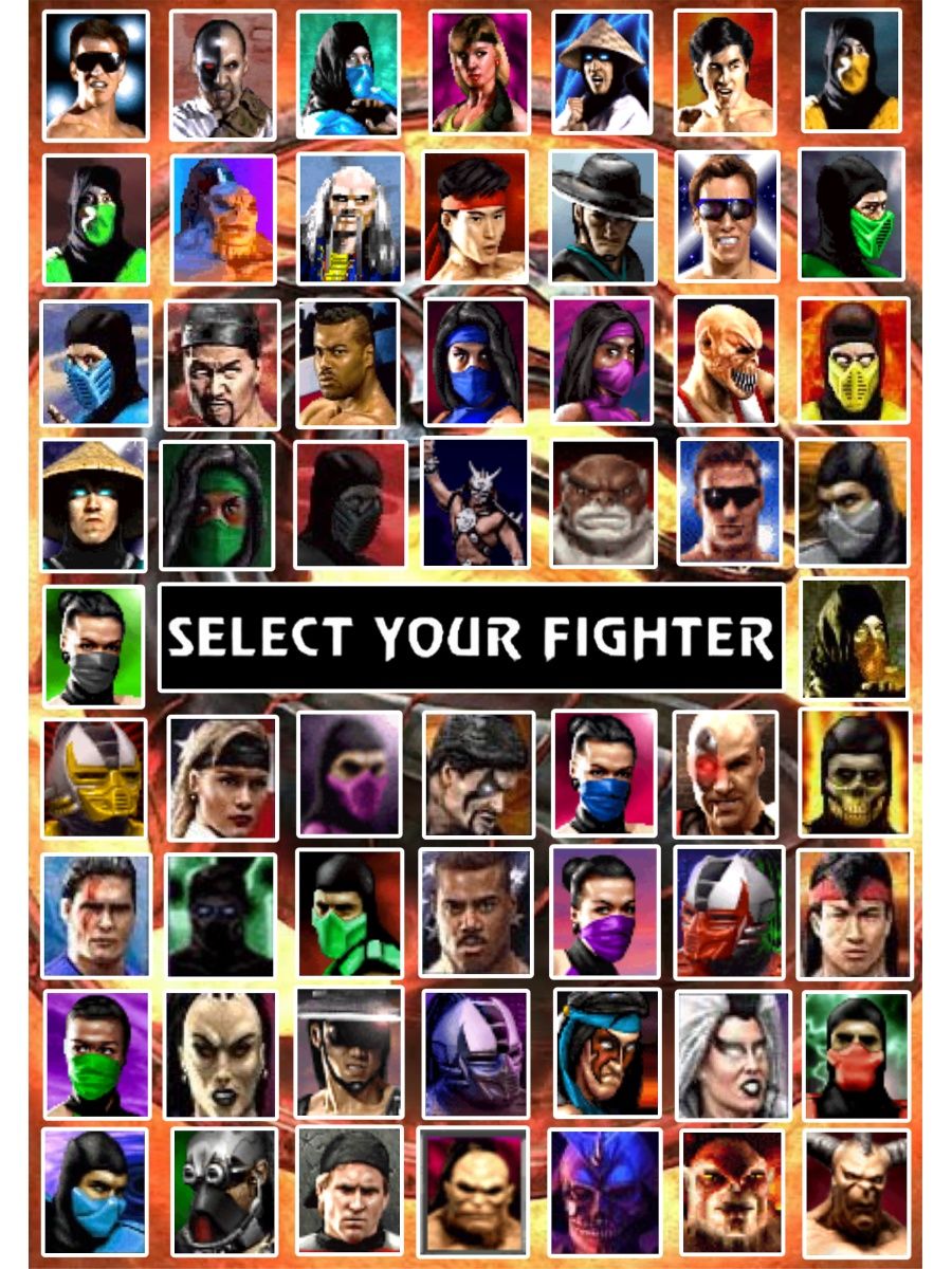 Стикеры мортал комбат. Mortal Kombat choose your Fighter. Мортал комбат 9 меню выбора персонажа. Жвачки мортал комбат наклейки.
