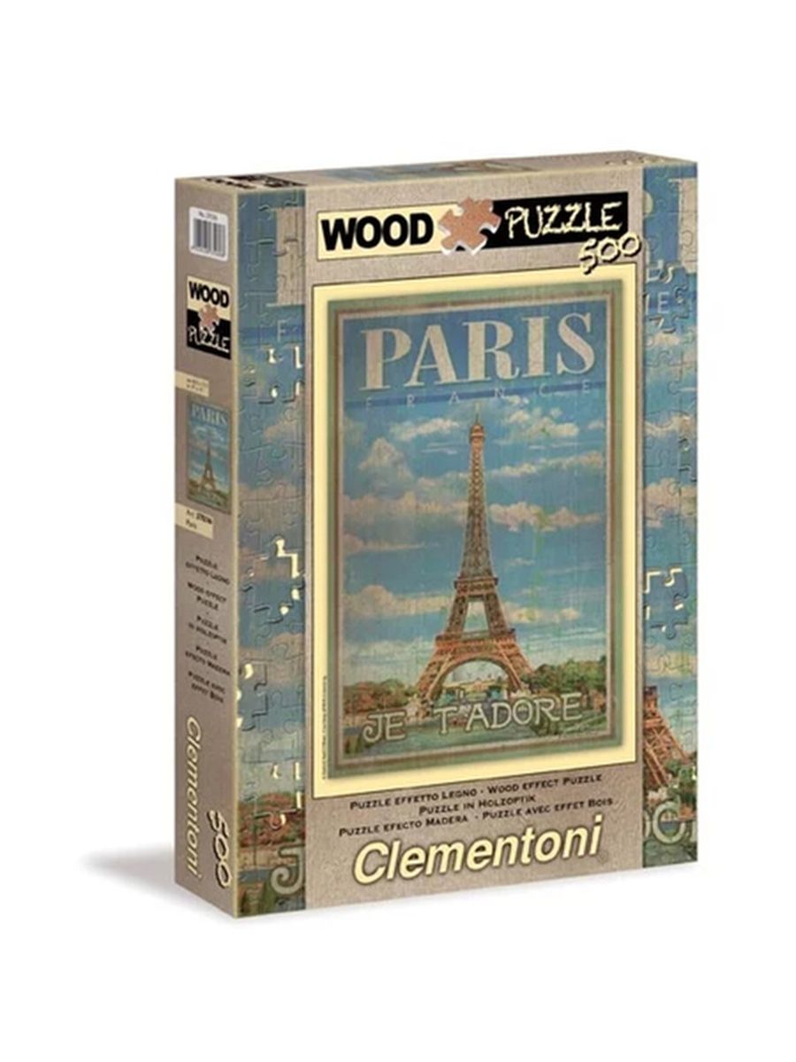 Вуд пазл. Пазл Clementoni Wood Париж (37036), 500 дет.. Пазлы Париж 500. Пазл "Париж", 500 элементов. Пазлы Париж дерево.