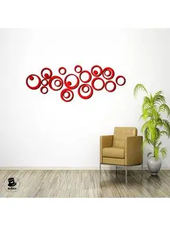 Акриловые наклейки зеркальная для декора