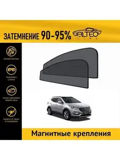 Автошторки на магнитах PREMIUM на Hyundai Santa Fe 3 рест (2…