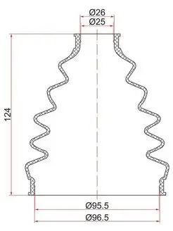 Пыльник переднего шруса наружный BMW X5 E53 99-06-VAG PASS