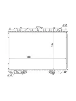 Радиатор NISSAN RNESSA PRESAGE BASSARA SERENA LIBERTY