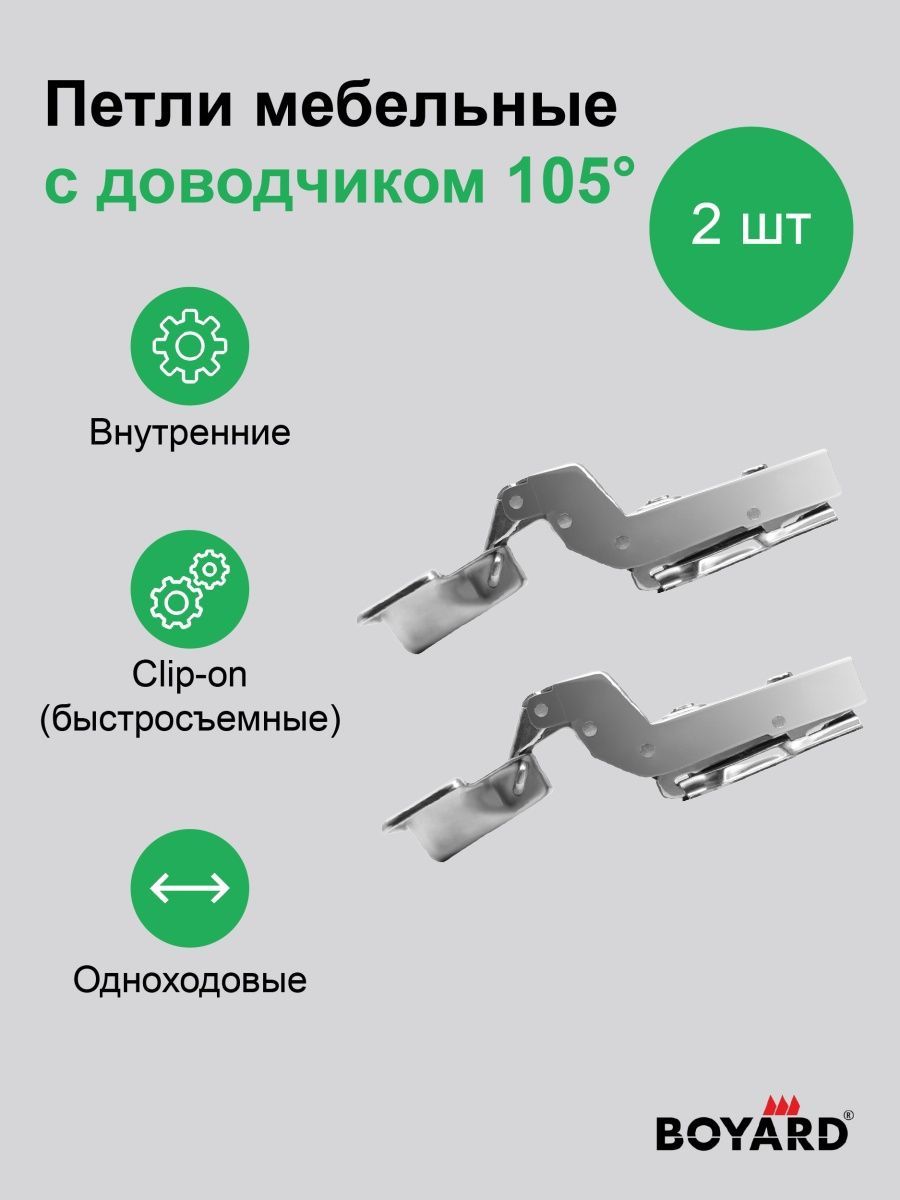 петля мебельная восьмишарнирная с доводчиком