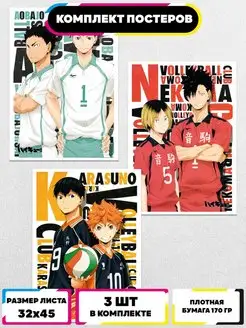 Постеры интерьерные Haikyu!! Волейбол