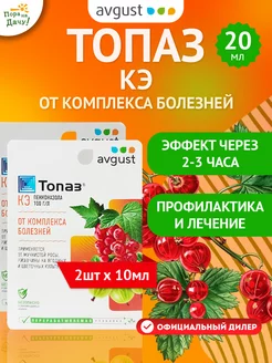 Средство от болезней растений Топаз, 2шт по 10мл (20 мл)