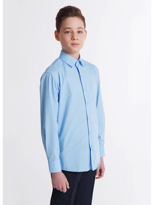 Голубые рубашки для мальчиков