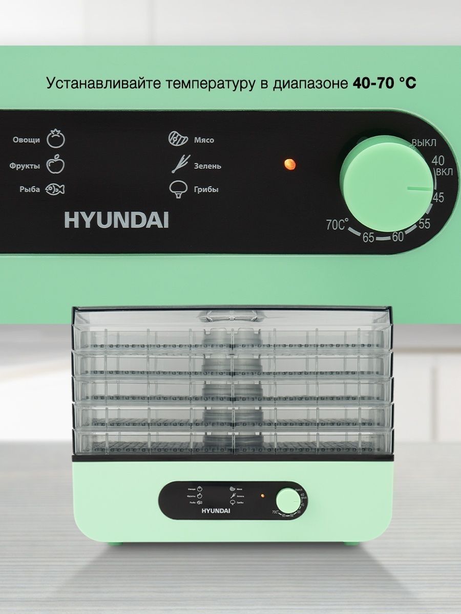 Сушилка для овощей Hyundai HYDF-5033. Hyundai hydf 6034