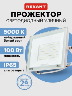 Прожектор светодиодный уличный 100Вт 5000К