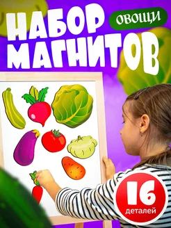 Набор магнитов "Овощи" 16 деталей