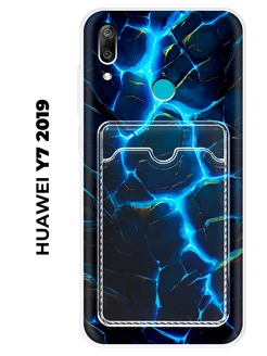 Чехол с карманом на Huawei Y7 2019 (для Хуавей ю7 2019)