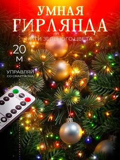 Разноцветная умная гирлянда, 20м