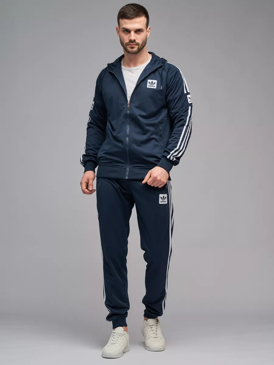 Спортивный костюм мужской теплый с начесом на флисе adidas 122129141 купить за 4 800 ₽ в интернет-магазине Wildberries
