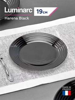 Тарелка Harena Black десертная, плоская 19 см