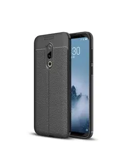 Чехол Litchi Grain для Meizu 16 Plus (черный)