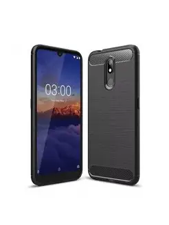 Чехол Carbon Fibre для Nokia 3.2 (черный)