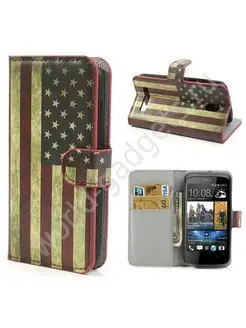 Чехол Retro USA Flag для HTC Desire 500