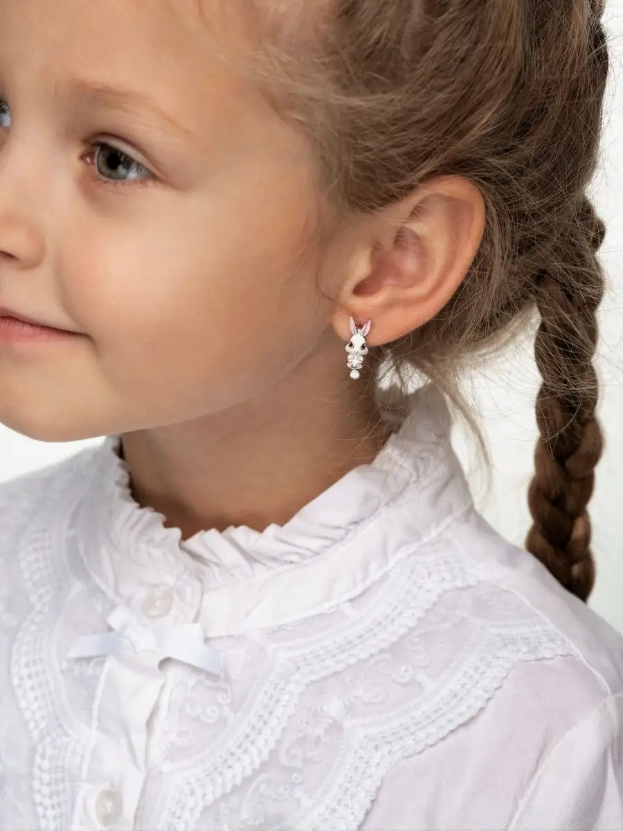Сережки для девочек серебро 925, серьги детские ATLANTA jewelry 122681262 купить за 1 758 ₽ в интернет-магазине Wildberries