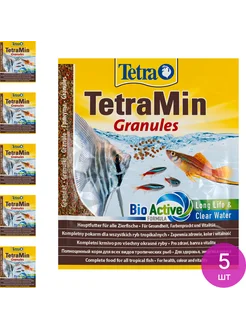 Корм для аквариумных рыбок Тетра Min Granules 15г, 5 шт