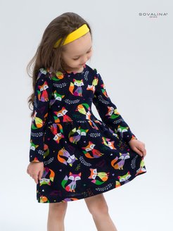 Платье для девочки длинный рукав SOVAlina 123051530 купить за 580 ₽ в интернет-магазине Wildberries