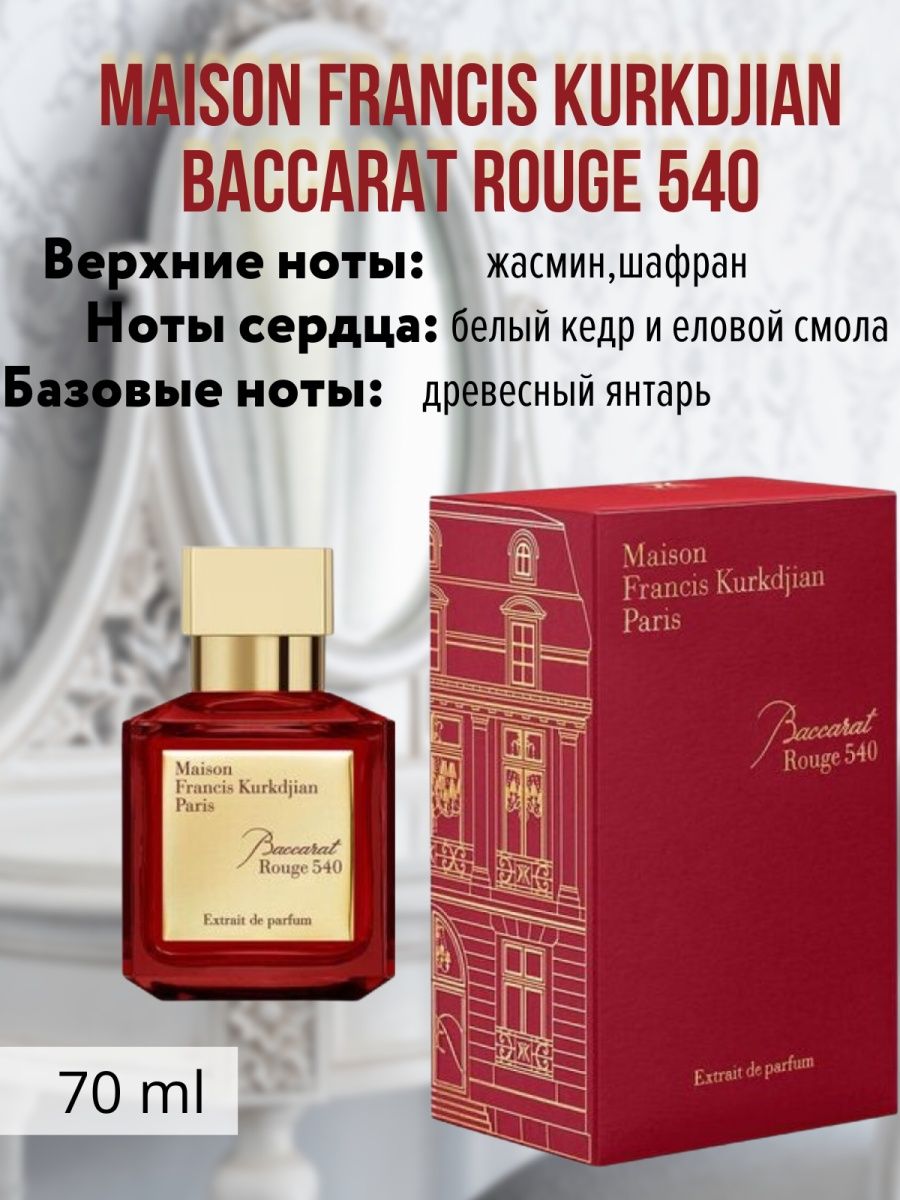 Baccarat rouge 540 extrait de parfum