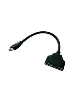 Разветвитель HDMI на 2 выхода 25см для одинаковых мониторов