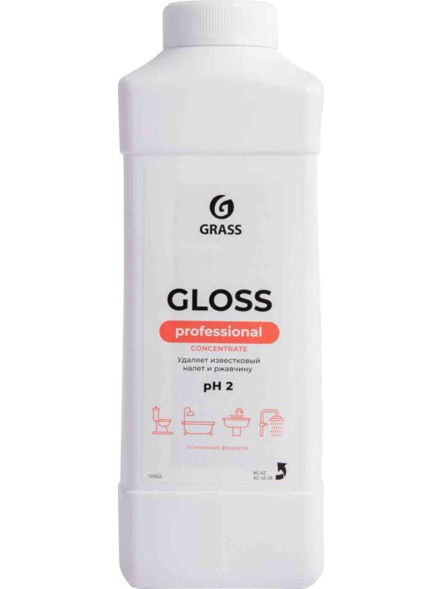 Средство grass gloss. Глосс профессионал Грасс. Глосс концентрат. Глосс концентрат Грасс. Grass концентрат для сантехники.