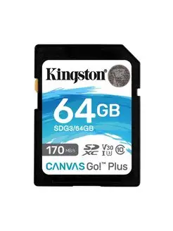 Карта памяти SDXC 64GB Canvas Go Plus UHS-I U3 V30