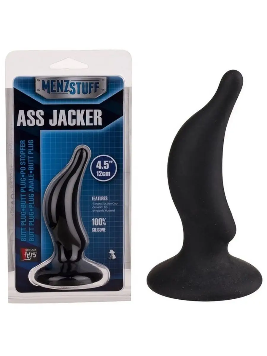 Чёрная анальная пробка ASS JACKER 12 см. Dream Toys 124575609 купить за 908  ₽ в интернет-магазине Wildberries