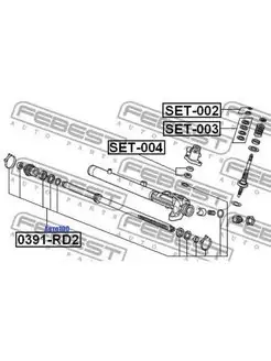 Ремкомплект рулевой рейки SET-004