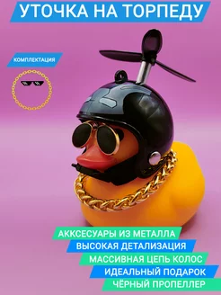 Уточка в машину в шлеме и очках