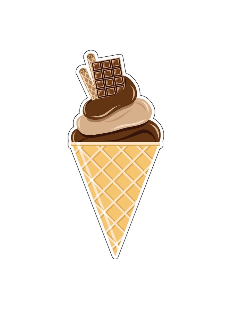 Шоколадная мороженое конусное