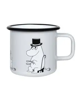 Кружка эмалированная Moomin Retro Муми-папа, 370 мл