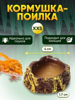 Кормушка-поилка мини для рептилий и насекомых